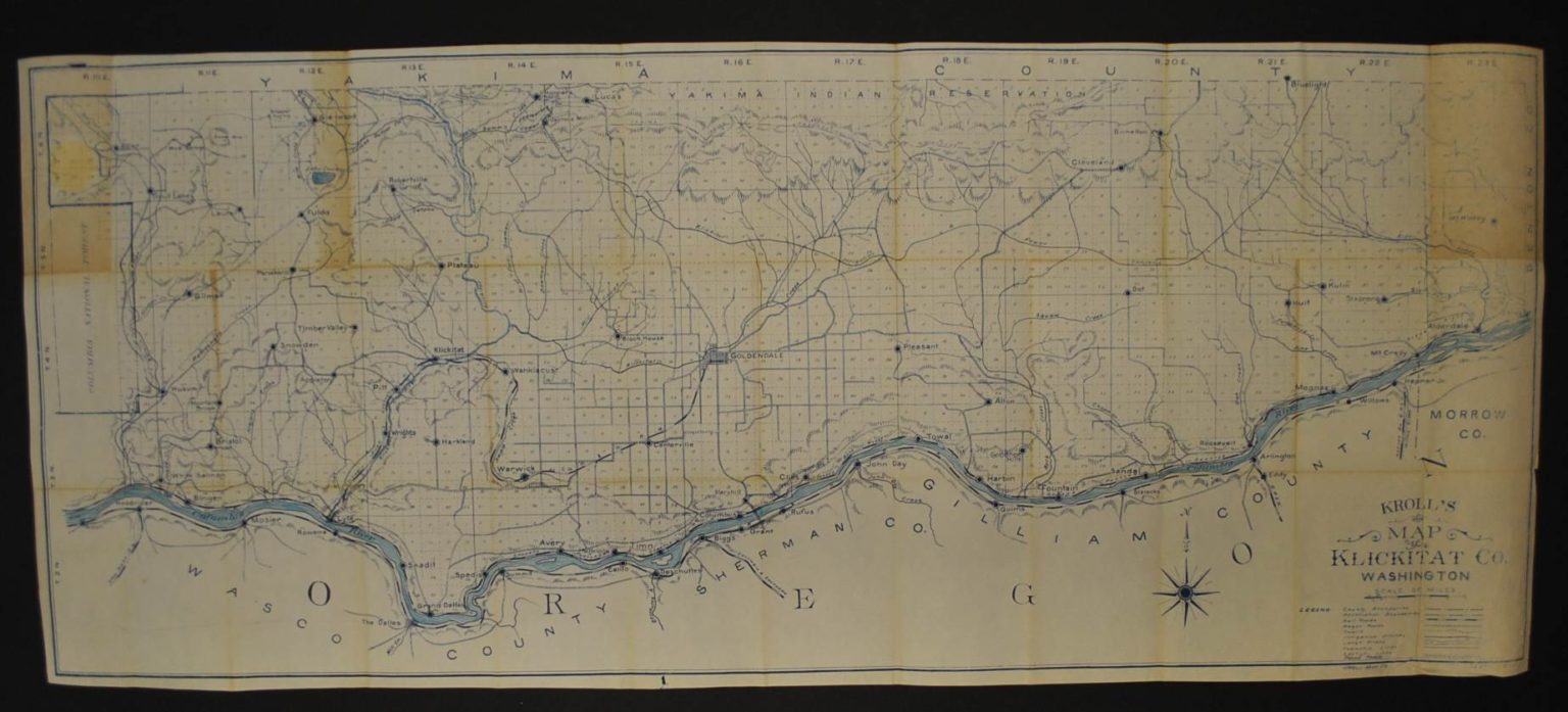 Klickitat County Washington Circa 1920 S Kroll Antique Maps   173 Klickitat County Kroll Full 1536x697 