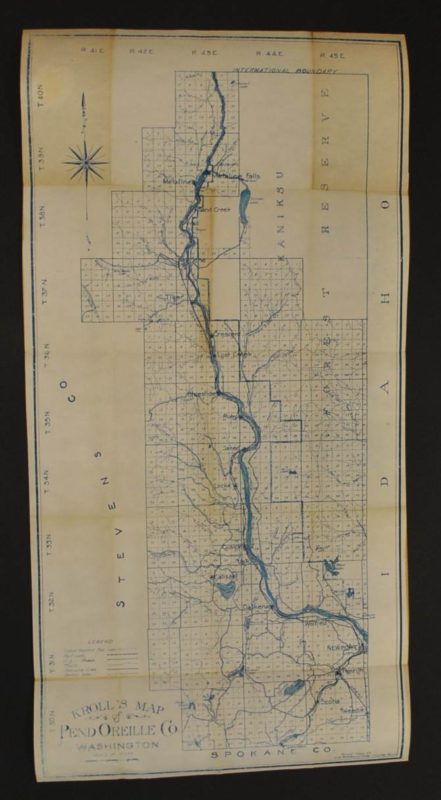 Pend Oreille County, Washington circa 1920’s - Kroll Antique Maps