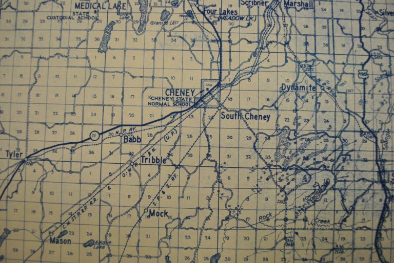 Spokane County, Washington circa 1930’s - Kroll Antique Maps