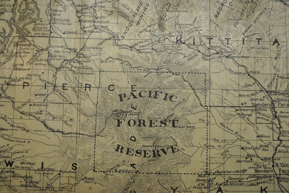 Washington State Circa 1895 Sold Kroll Antique Maps 7918