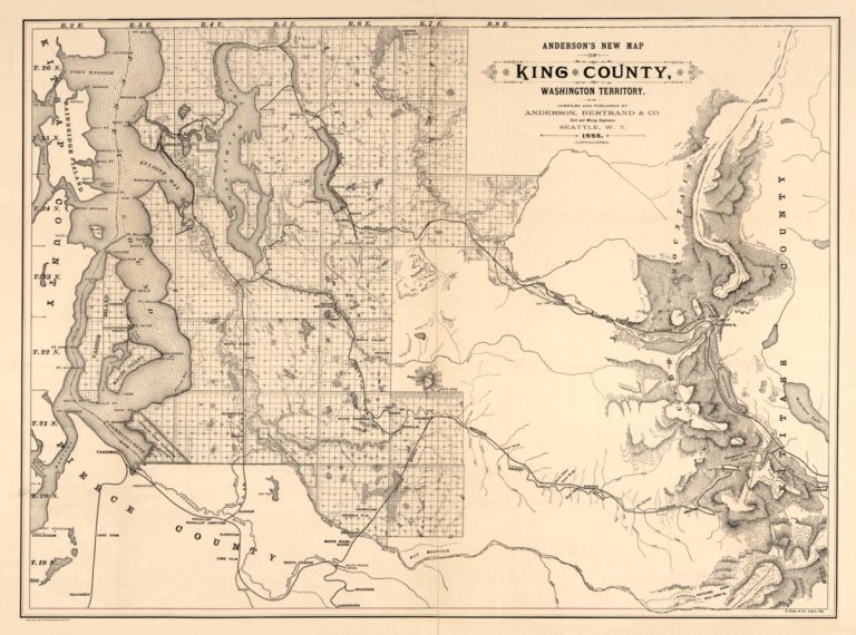 King County Washington 1888 Kroll Antique Maps 2972
